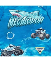 Monster Jam Boys 3 Pack T-Shirts to Grave Digger El Toro Loco Megalodon