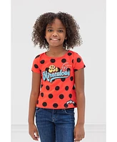 Miraculous Toddler Girls Ladybug Cat Noir Rena Rouge 2 Pack T-Shirts to