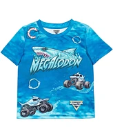 Monster Jam Boys 3 Pack T-Shirts to Grave Digger El Toro Loco Megalodon