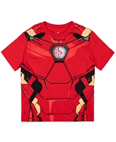 Avengers Boys Marvel Spider-Man Black Panther Iron Man Hulk Captain America 2 Pack Graphic T-Shirts to