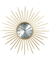 Dahlia Studios Castallia Gold 28" Round Metal Wall Clock