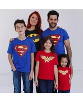 Dc Comics Girls Justice League Batman Superman Wonder Woman Matching Family T-Shirt to Adult