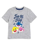 Pinkfong Baby Boys Shark Daddy Mommy [SizeRangeDescription1] 3 Pack Graphic T-Shirts [SizeDescription1]