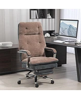 Homcom Big and Tall Home Office Chair with Adjustable Height, Coffee