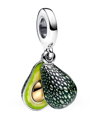 Pandora Sterling silver and 14k Gold-plated unique metal blend Avocado Double Dangle Charm