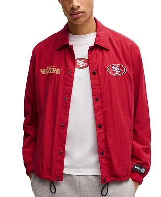 Boss x Nfl Embroidered Branding Water-Repellent Jacket