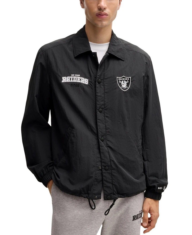 Boss x Nfl Embroidered Branding Water-Repellent Jacket