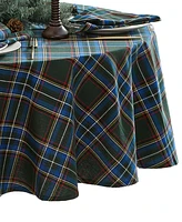 Elrene Stowe Tartan Holiday Plaid Round Tablecloth, 70"x 70"