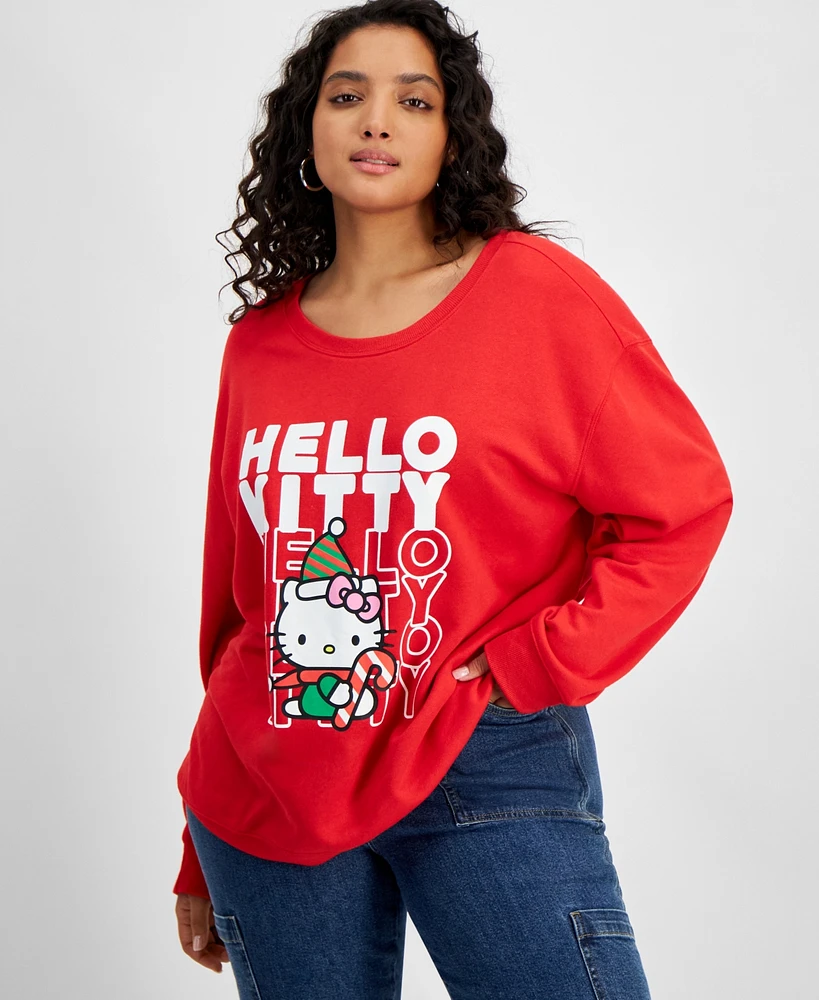 Love Tribe Trendy Plus Holiday Hello Kitty Sweatshirt