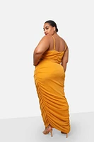 Rebdolls Women's Plus Size Bebe Glitter Mesh Cowl Neck Crop Top