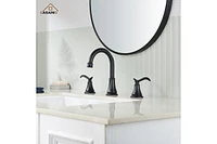 Casainc 8-inch Widespread Faucet 2-handle Bathroom with Drain