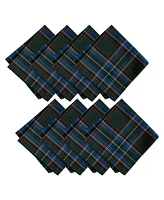 Elrene Stowe Tartan Holiday Plaid Cotton Napkins 17"x 17", Set of 8