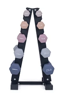 Bintiva Earthtone Dumbbell Kit With Stand