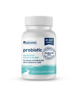 NativePath Daily Probiotic, 10-Strain Custom Blend Probiotics Supplement for Men and Women, 82 Billion CFUs