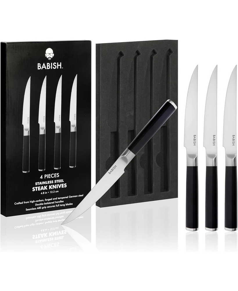 Babish High-Carbon 1.4116 German Steel 4 Pack 5" Steak Knife Set