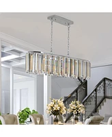 Streamdale Furniture Modern Oval Crystal Ceiling Chandelier Luxury Home Decor Light Fixture