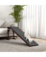 Streamdale Furniture Premium Carpet Pet Ramp - Easy Access for Cats, Dogs, and Puppies