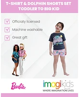 Barbie Girls T-Shirt and French Terry Shorts Outfit Set to
