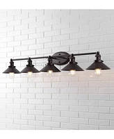 Jonathan Y July 46" 5-Light Metal Vanity Light, Oil Rubbed Bronze