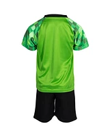 Minecraft Boys Skeleton Enderman Zombie T-Shirt and Mesh Shorts Outfit Set to