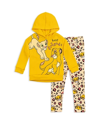 Disney Toddler Girls Lion King Simba Pullover Crossover Fleece Hoodie Legging to