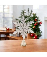 Slickblue Sparkling Snowflake Tree Toppers for Festive Holiday Elegance