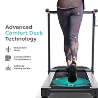 Sunny Health & Fitness Interactive Slim Folding Treadmill with 12-Level Auto Incline, Advanced Brushless Motor & Free SunnyFit App via Bluetooth  