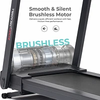 Sunny Health & Fitness Interactive Slim Folding Treadmill with 12-Level Auto Incline, Advanced Brushless Motor & Free SunnyFit App via Bluetooth  