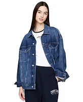 Tommy Jeans Women's Daisy Oversized Flag Denim Jacket