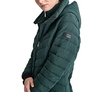 Dkny Women's Bibbed Packable Puffer Coat