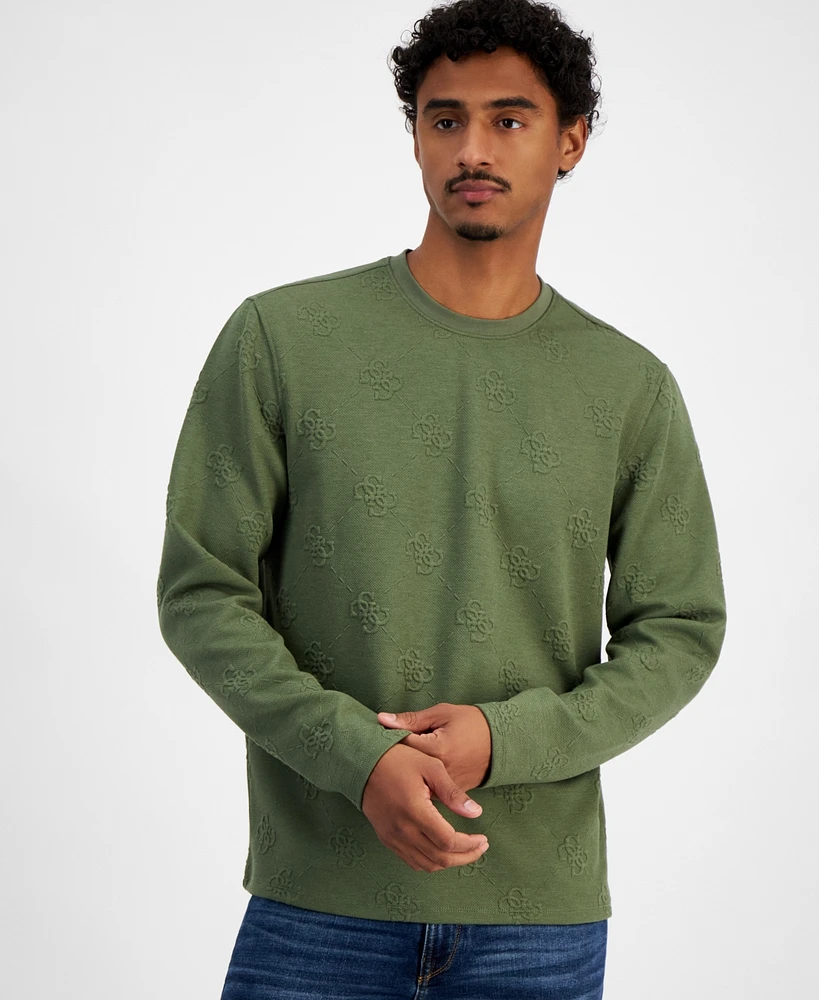 Guess Men's Quattro Logo Knit Sweatshirt