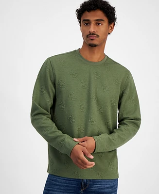 Guess Men's Quattro Logo Knit Sweatshirt