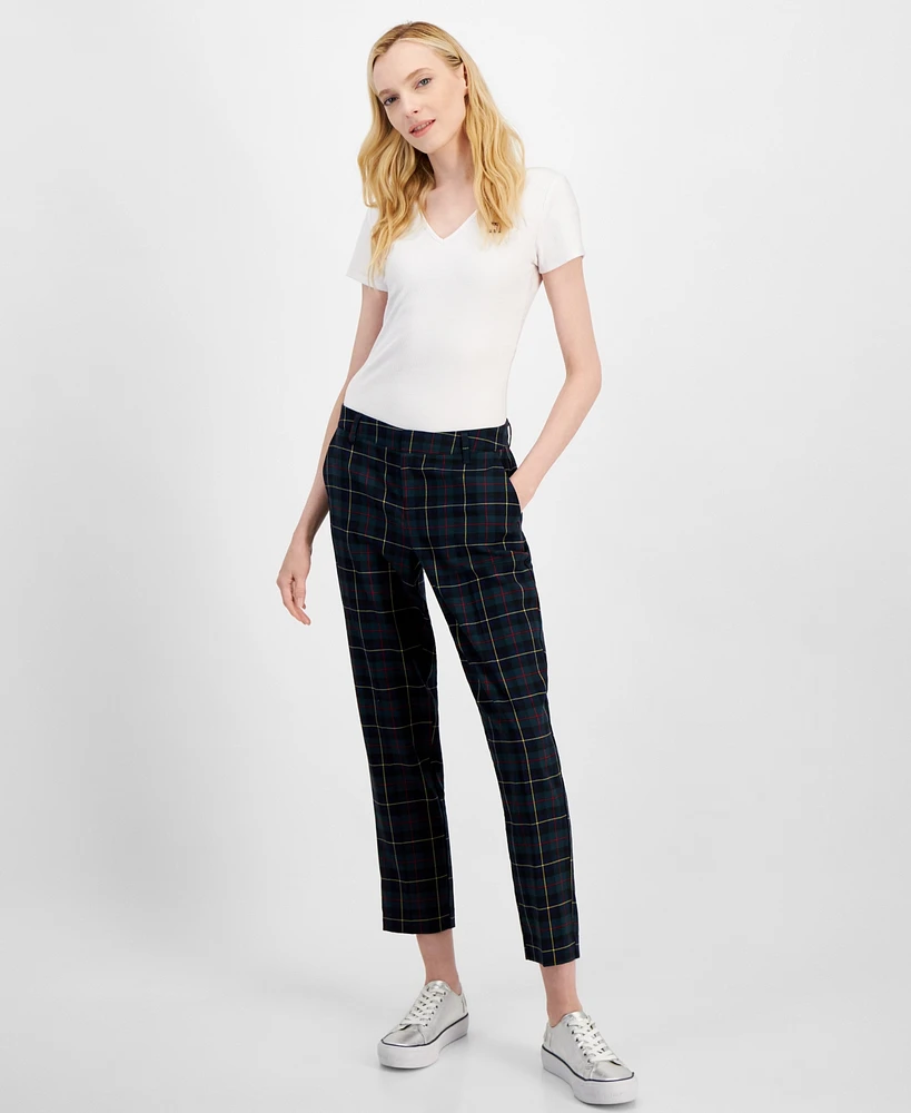 Tommy Hilfiger Women's Hampton Plaid Trousers