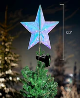 Kurt Adler Holographic Star Treetop, 13.25 Inches