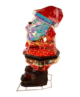 Kurt Adler Multifunction Holographic Santa, 30 Inches