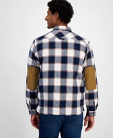 Sun + Stone Men's Aviv Long Sleeve Snap-Front Plaid Shirt Jacket, Created for Macy's