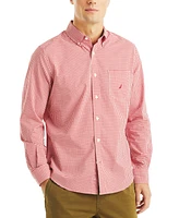 Nautica Men's Gingham Plaid Long-Sleeve Shirt