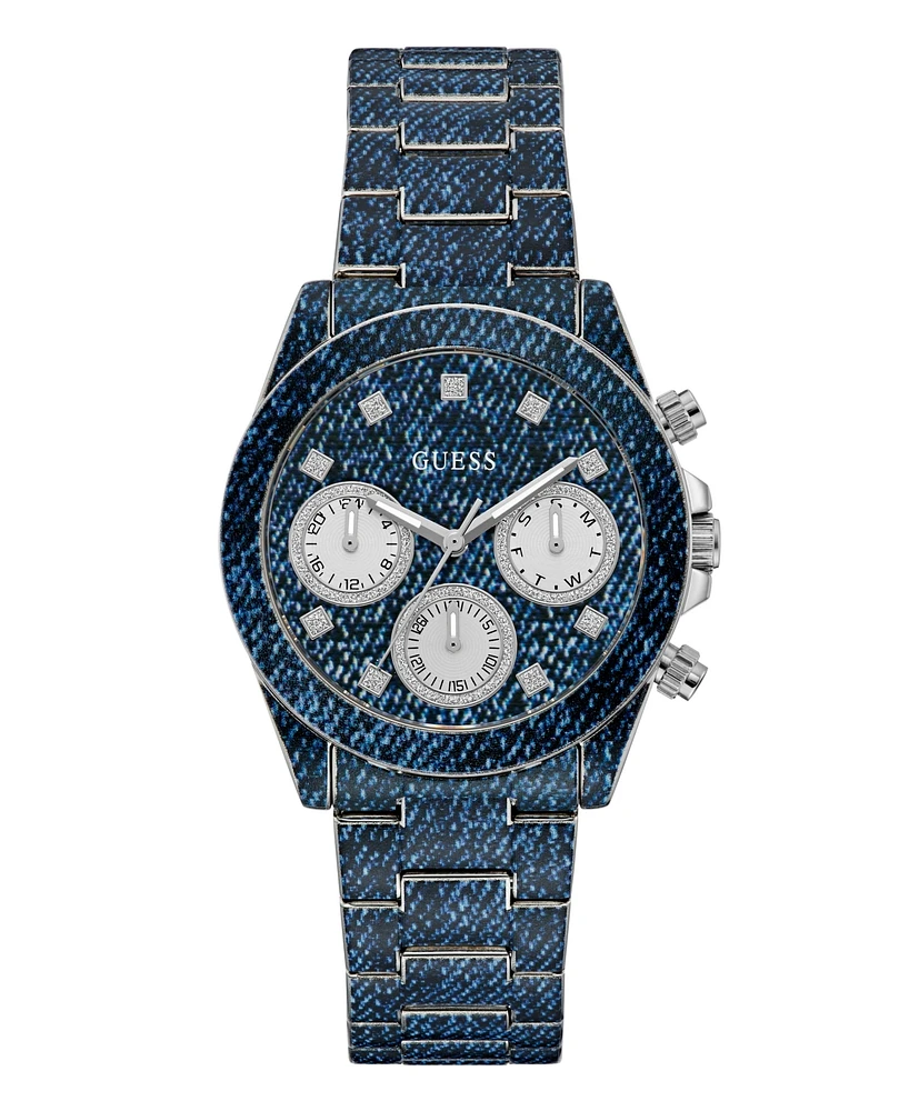 Guess Women's Multi-Function Blue Steel Watch 38mm