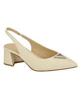 Guess Women's Zanda Slingback Pointed Toe Block Heels