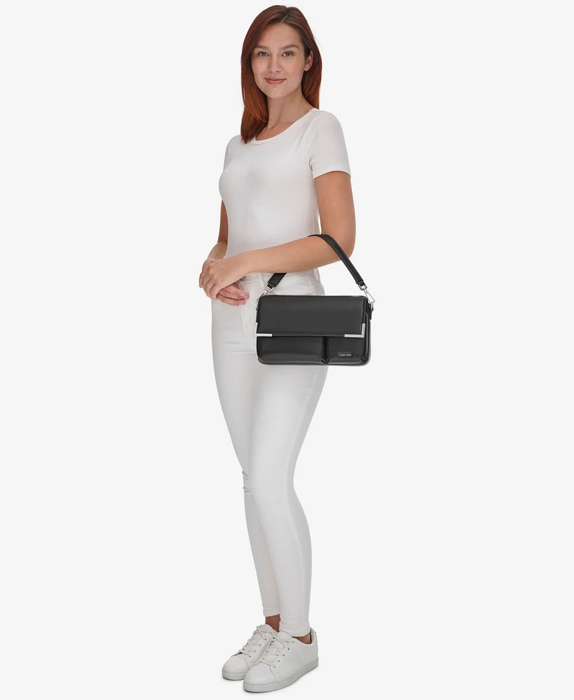 Calvin Klein Mica Flap Convertible Shoulder Bag