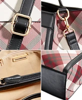 Giani Bernini Plaid Saffiano Medium Book Tote, Created for Macy's