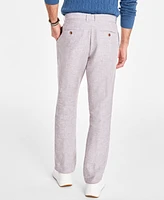 Club Room Men's Linen Cross-Dye Pants, Created for Macy's