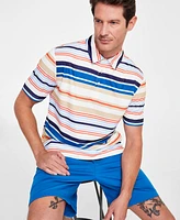 Club Room Men's Stripe Tech Polo Shirt, Exclusively at Macy's