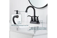 Casainc 4 Inch 2-Handle Centerset Bathroom Sink Faucet