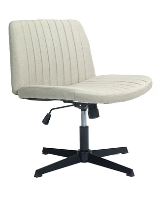 Homcom Fabric Criss Cross Office Chair with Adjustable Height,