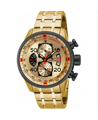 Invicta Men's 17205 Aviator Quartz Chronograph Gold Dial Watch