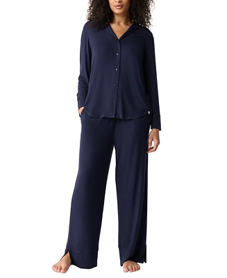 Gap GapBody Women's 2-Pc. Notch Collar Pajama Set