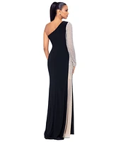 Xscape Women's Embellished One-Shoulder Gown