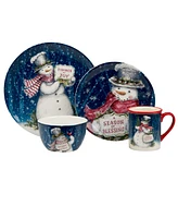 Certified International Snowman Greetings 16 Pc. Dinnerware Set, Service for 4