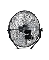 Newair 18" High Velocity Wall Mount Fan, Heavy Duty Waterproof Outdoor Fan, Adjustable Tilt and 3 Speeds up to 4012 Cfm, Pull Chain Switch | Wall Fan